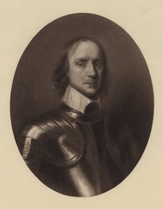 Oliver Cromwell (litografie) od English School