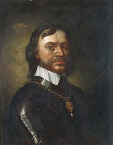 Oliver Cromwell, kolem 1670-90 (olej na plátně) od English School