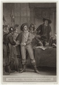 Oliver Cromwell rozpouští Dlouhý parlament od English School