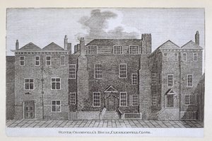 Oliver Cromwells House, Clerkenwell Close, 19. století od English School