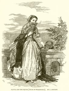 Olivia a panoš [vikář z Wakefieldu]. Autor J. Absolon od English School
