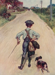 Na cestě do Londýna (barevná litografie) od English School