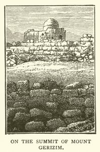 Na vrcholu hory Gerizim (rytina) od English School