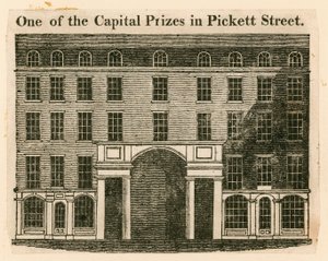 Jedna z hlavních cen v Pickett Street, Temple Bar, Londýn od English School