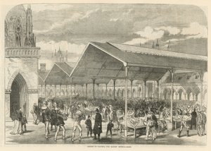 Otevření Columbia Fish Market v Bethnal Green od English School