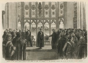 Otevření knihovny Middle Temple od English School