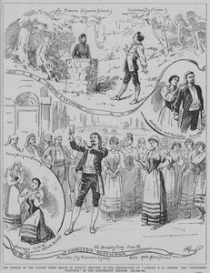 Zahájení podzimní operní sezóny v Londýně: scény z představení Crispino e la Comare a Cavalleria Rusticana v divadle Shaftesbury od English School