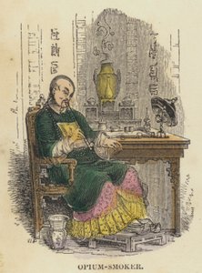 Opium-Smoker (barevná rytina) od English School