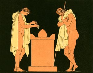 Orestes u hrobu svého otce od English School