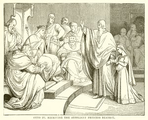 Otto IV přijímá prosebníkovu Prencess Beatrix od English School