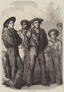 Naši námořní dobrovolníci (rytina) od English School