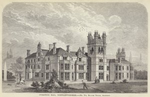 Overstone Hall, Northamptonshire (rytina) od English School