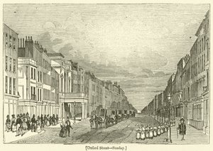 Oxford Street, neděle (rytina) od English School