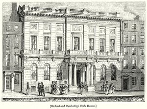 Oxford and Cambridge Club House (rytina) od English School