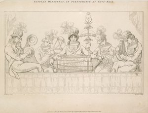 Padean Minstrels ve výkonu ve Vauxhall Gardens v Londýně od English School