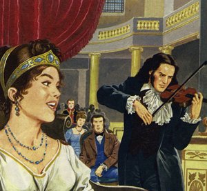 Paganini se stal dvorním dirigentem v Lucce a složil sonátu Napoleon od English School