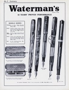 Stránka z katalogu armádních a námořních obchodů od English School