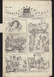 Stránka z letáku o glasgowském veletrhu, vydaného 23. července 1835 (rytina) od English School