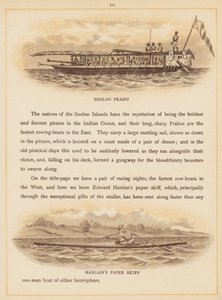 Seite aus Die Boote der Welt, spätes 19. Jahrhundert von English School