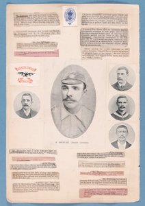 Stránka ze sešitu, který sestavil Nat Whittaker během sezóny 1895-96. od English School