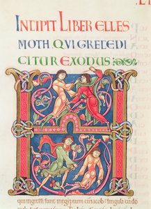 Stránka z Winchester Bible, c.1150-80 (vellum) od English School