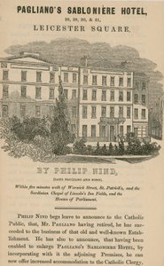 Paglianos Sabloniere Hotel, Leicester Square, Londýn od English School