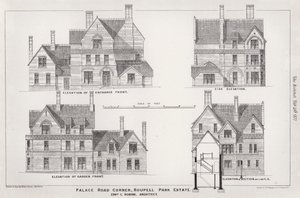 Palace Road Corner, Roupell Park Estate (rytina) od English School