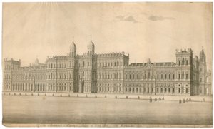 Palác Whitehall. Publikováno 1748 od English School