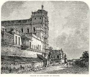 Palác rádžů v Tandžoru (rytina) od English School