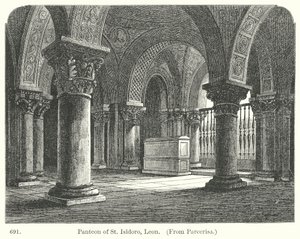 Panteon svatého Isidora, León (rytina) od English School