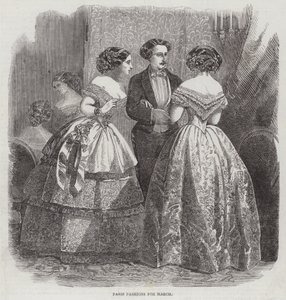 Paris Fashions for March (rytina) od English School