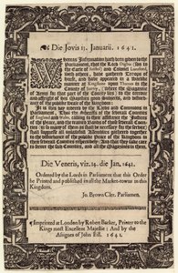 Parlamentní nařízení ze 14. ledna 1641 od English School