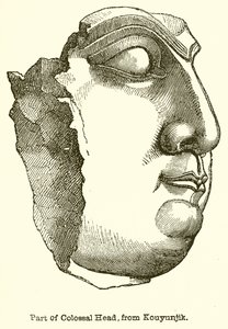 Část Colossal Head, z Kouyunjik od English School