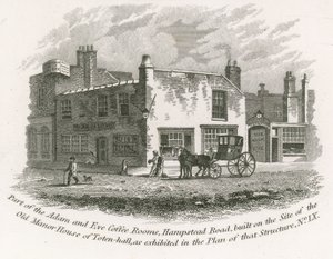 Část kavárny Adam a Eva, Hampstead Road od English School