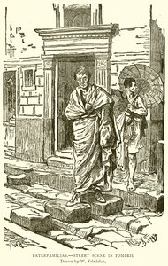 Paterfamilias.--Pouliční scéna v Pompejích od English School