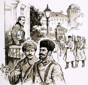 Vlastenecký skladatel, Jean Sibelius (kvaš na papíře) od English School