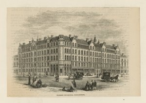 Peabody Buildings ve Spitalfields od English School