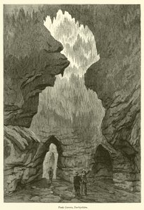 Peak Cavern, Derbyshire (rytina) od English School