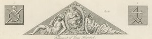 Pediment of Guys Hospital, Londýn od English School