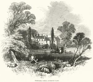 Pembroke Lodge, Richmond Park (rytina) od English School