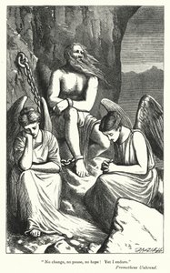 Percy Bysshe Shelley: Shelley Shelley: Ilustrace k filmu Prometheus Unbound (rytina) od English School