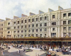 Prostory Petera Robinsona v Regent Street (barevné lito) od English School