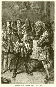 Petr Veliký a Ludvík XV od English School