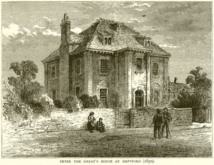 Dům Petra Velikého v Deptfordu (1850) od English School