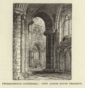 Katedrála Peterborough, pohled přes jižní transept od English School
