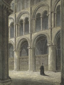 Katedrála Peterborough, pohled přes severní transept od English School