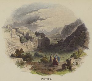 Petra (barevná rytina) od English School