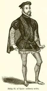 Filip II. Španělský: Obyčejný oděv od English School