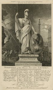 Phoenix Company; Fire Office, Lombard Street a Charing Cross, Londýn od English School