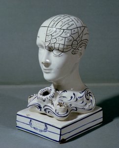 Frenologická hlava od Dr. Fredericka Bridgese (porcelán) od English School